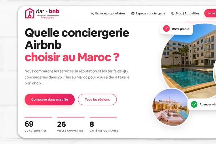 dar-bnb, l'unique comparateur de conciergeries Airbnb au Maroc